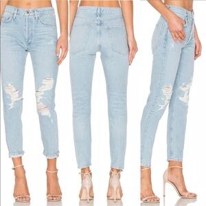 AGOLDE Jamie High Rise Classic Ever More Blue Revolve Size 29